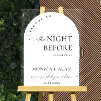 Elegant Minimalist WELCOME Rehearsal Dinner