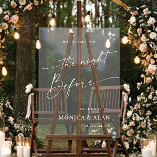 Elegant Minimalist WELCOME Rehearsal Dinner