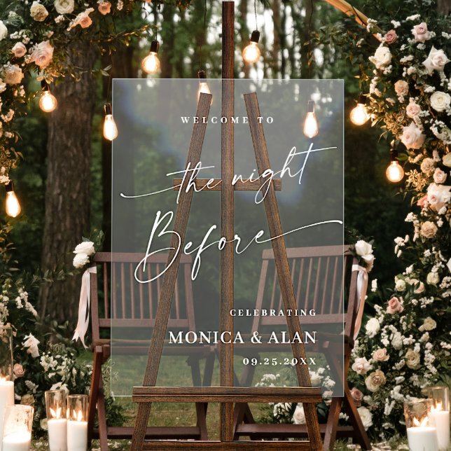 Elegant Minimalist WELCOME Rehearsal Dinner (Créateur téléchargé)