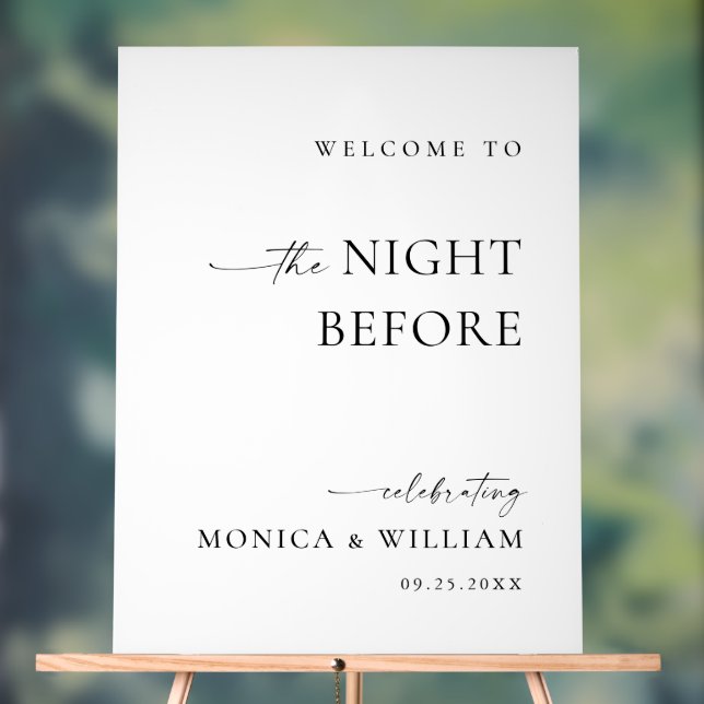 Elegant Minimalist WELCOME Rehearsal Dinner Acrylic Sign (Neutral)