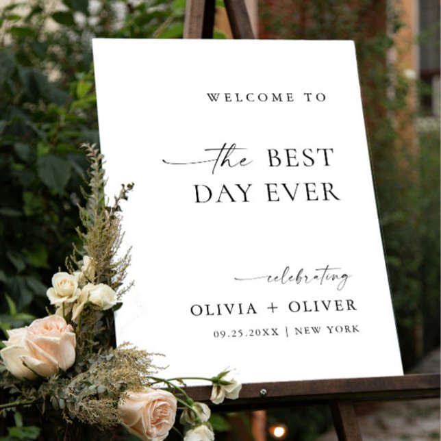 Elegant Minimalist Welcome Wedding Acrylic Sign (Creator Uploaded)