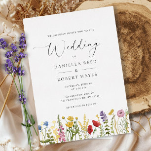 Elegant Minimalist Whimsical Wildflower Wedding