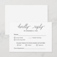 Elegant Minimalist White Meal Option Wedding