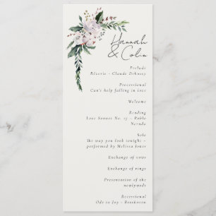 Elegant Minimalist Winter Wreath White Green Program