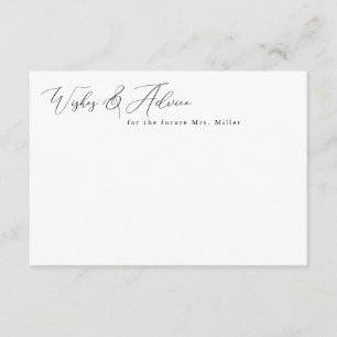 Elegant Minimalist Wishes & Advice Cards