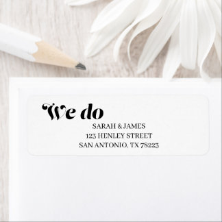 Élégant minimaliste Bold Calligraphie Mariage blan