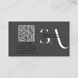 Élégant minimaliste Carte de visite Monogramme P