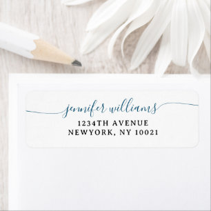 Élégant minimaliste de classe Girly Marine Script 