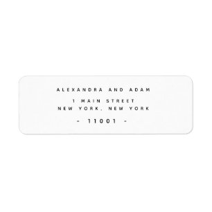 Élégant minimaliste des étiquettes d'adresse de re