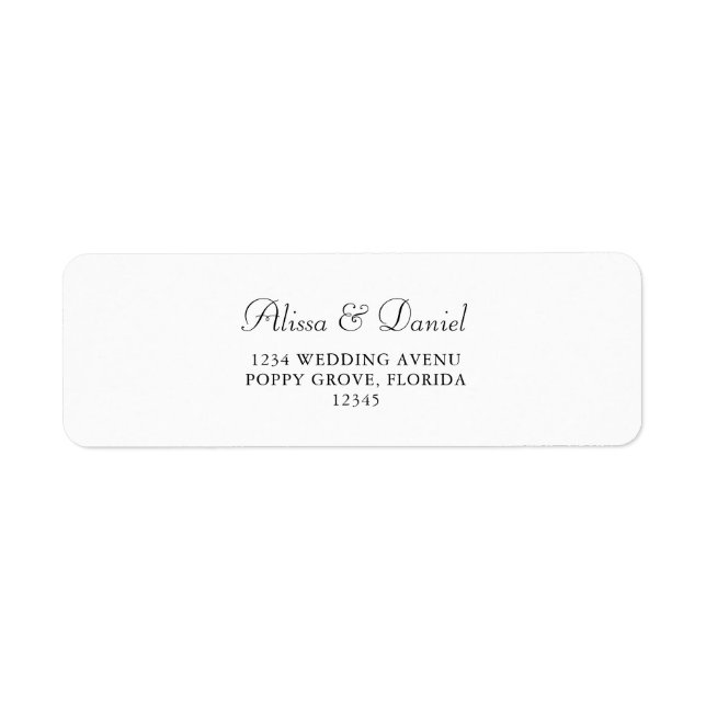 Élégant minimaliste Étiquette de adresse (Devant)