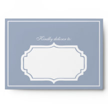 Élégant minimaliste Floral Dusty Blue Enveloppe