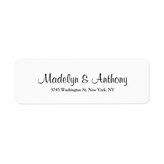 Élégant minimaliste mariage blanc classique (Devant)