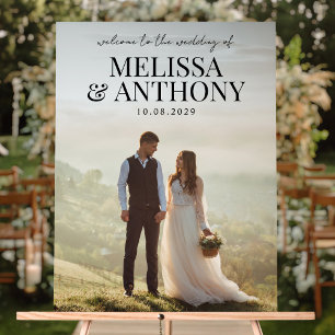 Élégant minimaliste Mariage de bienvenue photo