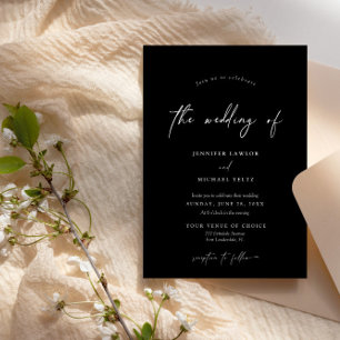 Élégant minimaliste moderne Faire-part de mariage 