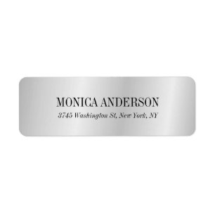 Élégant minimaliste moderne gris argent