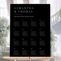 Élégant minimaliste moderne Mariage Seating Chart
