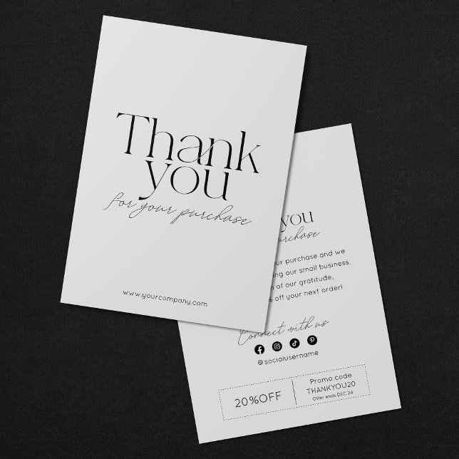 Élégant minimaliste petit entreprise Coupon Merci (Créateur téléchargé)