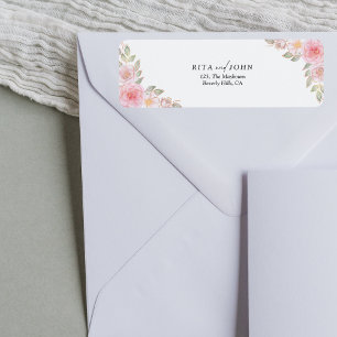 Élégant minimaliste Rose Colorful Adresse de retou