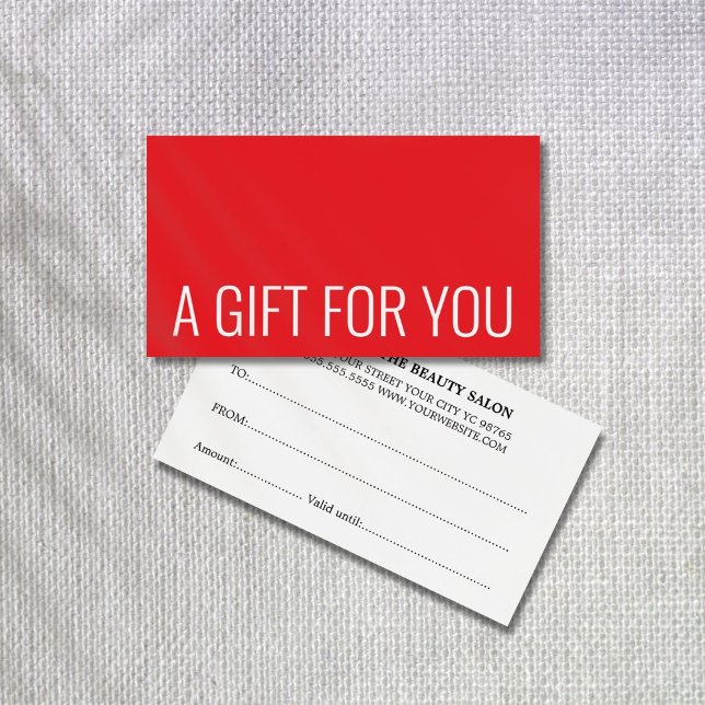 Élégant minimaliste rouge blanc gras (Créateur téléchargé)