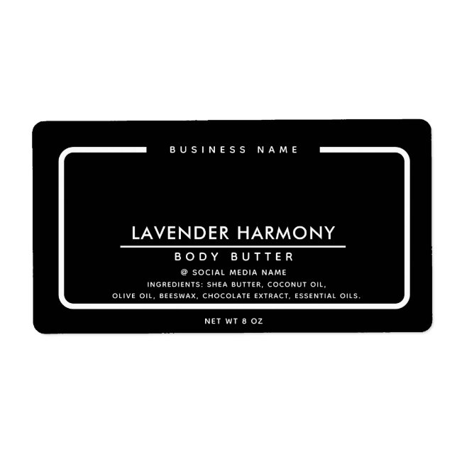 Élégant minimaliste simple noir (Devant)