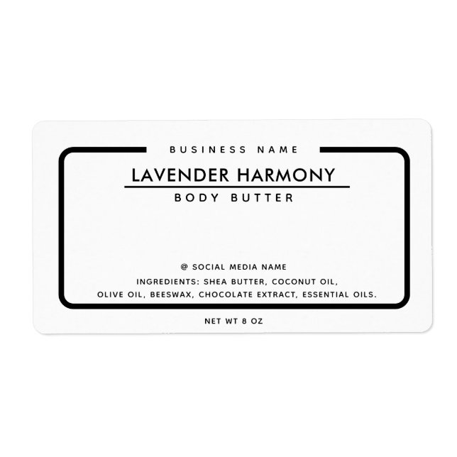 Élégant minimaliste simple noir (Devant)