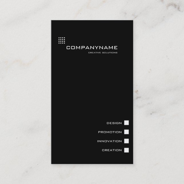 Elegant, minimalistic business card black&white II (Front)