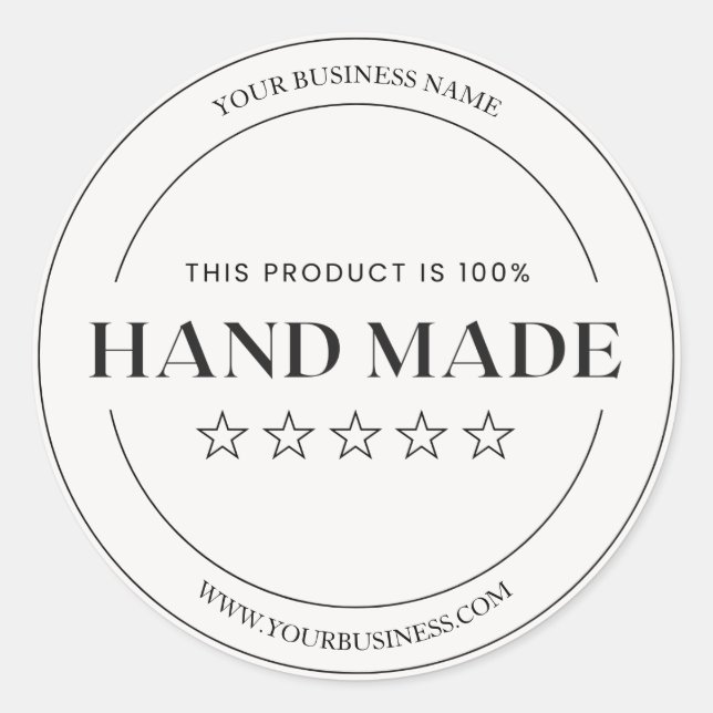 Elegant minimalistic business thank you label  (Front)