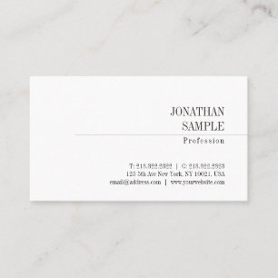 Elegant Minimalistic Design Classic Look Trendy Business Card