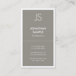 Elegant Minimalistic Design Popular Modern Plain Business Card