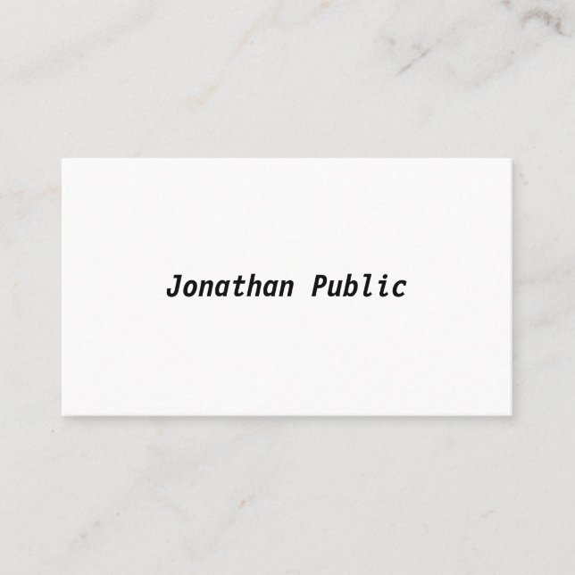Elegant Minimalistic Design Professional Modern Business Card (Front)