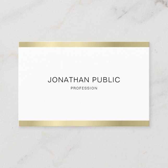 Elegant Minimalistic Design Professional Plain Business Card (Front)