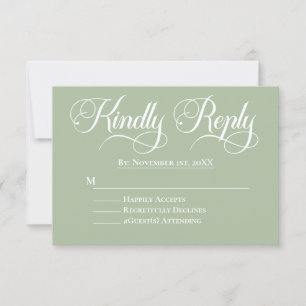 Elegant Minimalistic Islamic Wedding RSVP Card