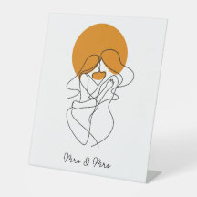 Elegant Minimalistic Lesbian Line Art