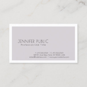 Elegant Minimalistic Modern Design Trendy Plain Business Card
