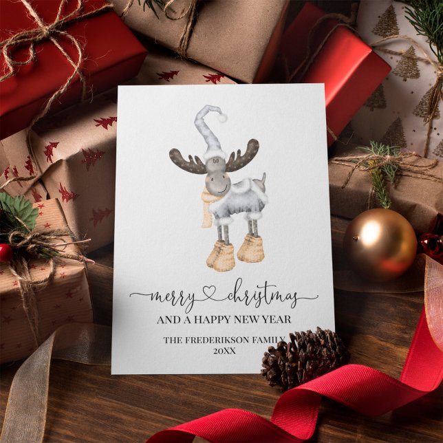 Elegant Minimalistic Nordic Merry Christmas  Holiday Card (Creator Uploaded)