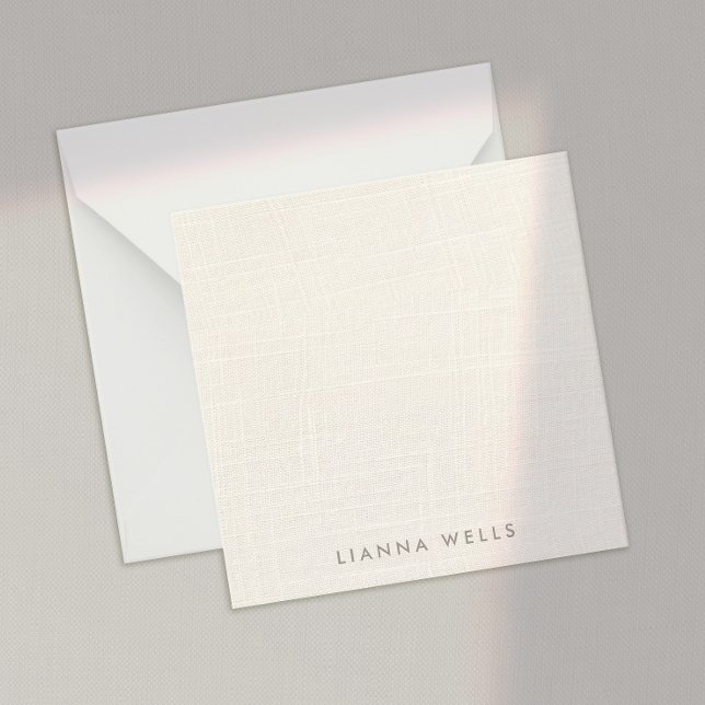 Elegant  Minimalistic Personalized Linen (image)  Card (Creator Uploaded)