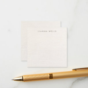Elegant  Minimalistic Personalized Linen (image)  Enclosure Card