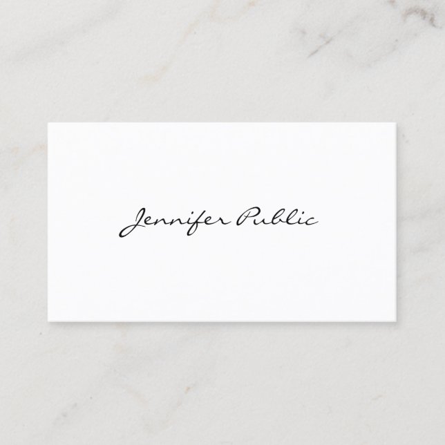 Elegant Minimalistic Professional Modern Plain Business Card (Front)