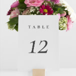Elegant Minimalistic Script Wedding Table Number<br><div class="desc">Elegant Minimalistic Script Wedding Table Number. Discover the whole collection for a coordinate wedding theme. Dm for advise or personalization</div>