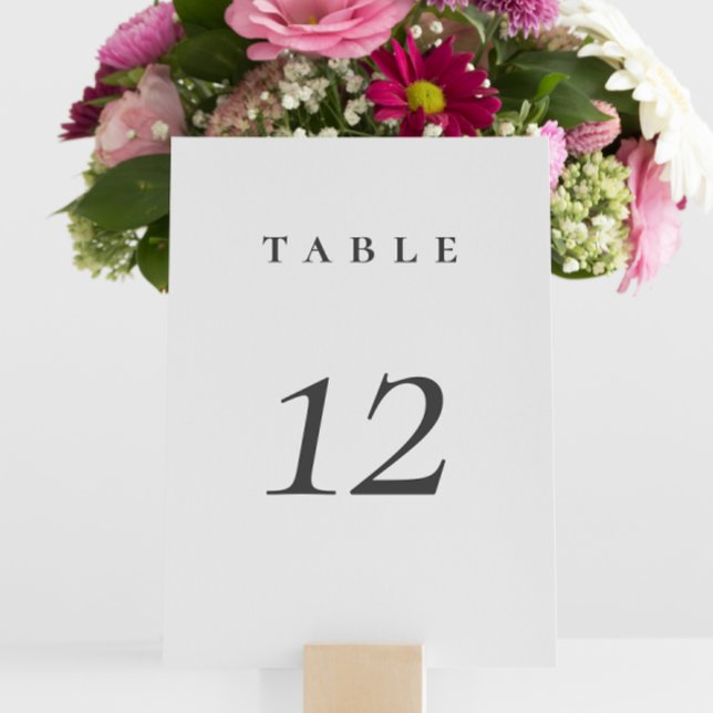 Elegant Minimalistic Script Wedding Table Number (Creator Uploaded)