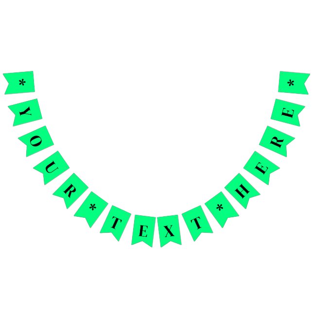 Elegant Minimalistic Solid Neon Spring Green Colou Bunting Flags (All)