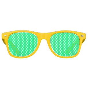 Elegant Minimalistic Solid Neon Spring Green Colou Retro Sunglasses