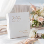 Elegant Minimlaist Wedding Plans Planner Binder<br><div class="desc">Designed to coordinate with for the «Chloe» Wedding Invitation Collection. To change details,  click «Details». To move the text or change the size,  font,  or colour,  click «Edit using Design Tool». View the collection link on this page to see all of the matching items in this beautiful design</div>