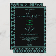 Elegant Mint and Black Wedding