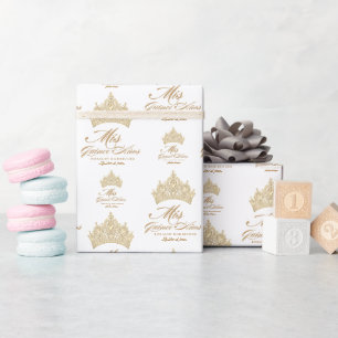 Elegant Mis Quince Anos Gold Tiara Wrapping Paper