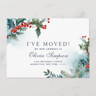 Élégant Mistletoe de Noël Moving Faire-part