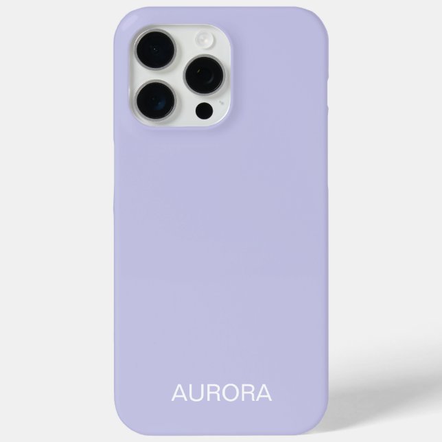 Elegant Misty Lilac Personalized Name -  Case-Mate iPhone Case (Back)