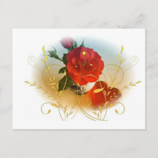 Elegant Misty Rose Postcard