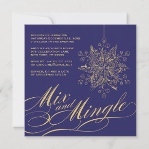Elegant Mix & Mingle Holiday Party Invitation