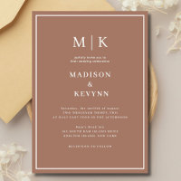 Elegant Mocha Mousse Classic Wedding